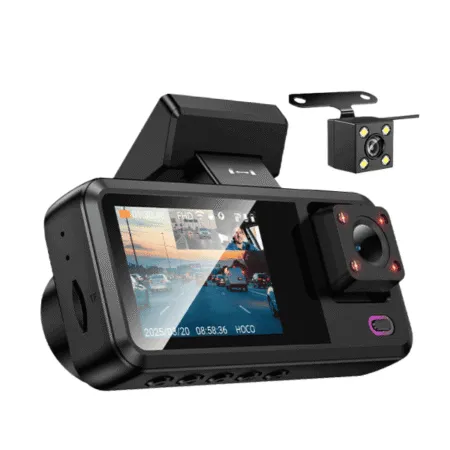 DV15 - מצלמת דרך עם 3 מצלמות, Wi-Fi, מסך IPS 2 אינץ', ראיית לילה