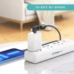 ⁦UA17 - מתאם 2-ב-1 iP/Type-C זכר ל-USB נקבה⁩ – תמונה ⁦4⁩
