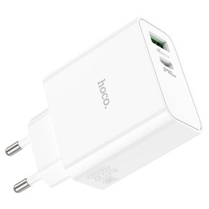 hoco-c113a-awesome-pd65w-gan-dual-port-1a1c-wall-charger-eu-plug — HOCO Israel