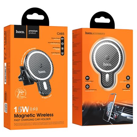 hoco-ca85-ultra-fast-magnetic-wireless-charging-car-holder-package — HOCO Israel