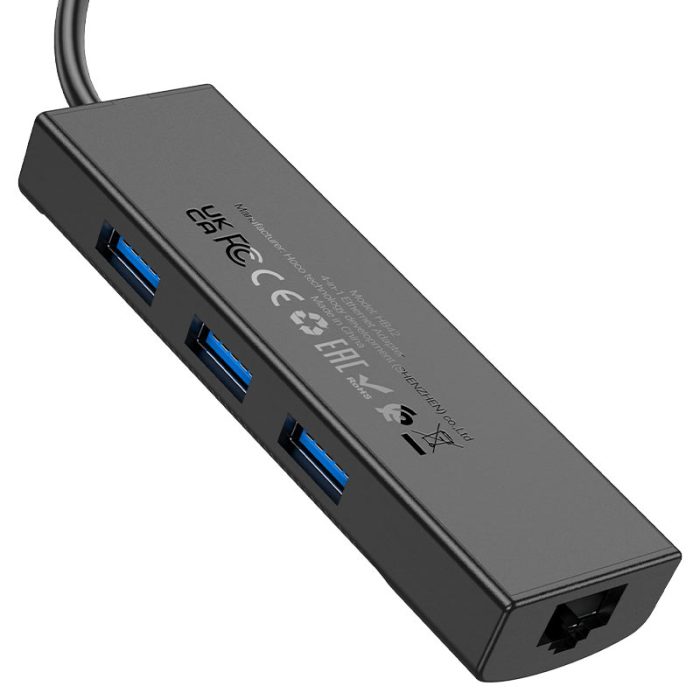 ⁦HB42 - HUB 4-ב-1 (RJ45+3×USB-A 3.0)⁩ – תמונה ⁦2⁩
