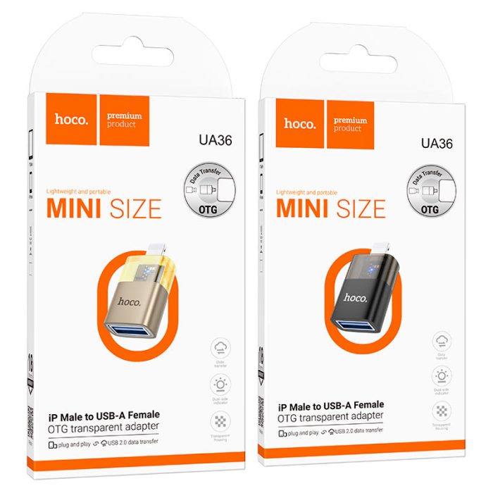 ⁦UA36 - מתאם iP זכר ל-USB נקבה OTG⁩ – תמונה ⁦3⁩