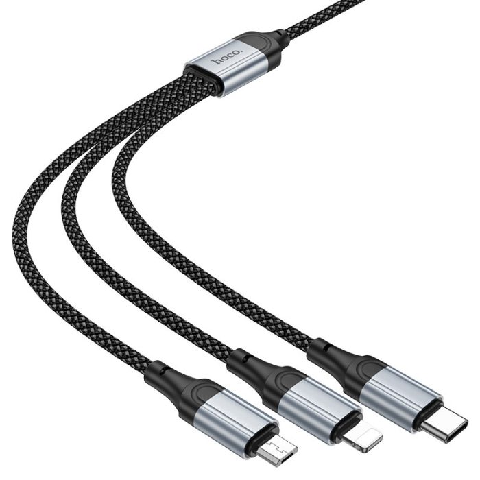 ⁦X102 - כבל טעינה 3-ב-1  ( USB ל-Lightning/Micro-USB/Type-C)⁩ – תמונה ⁦6⁩