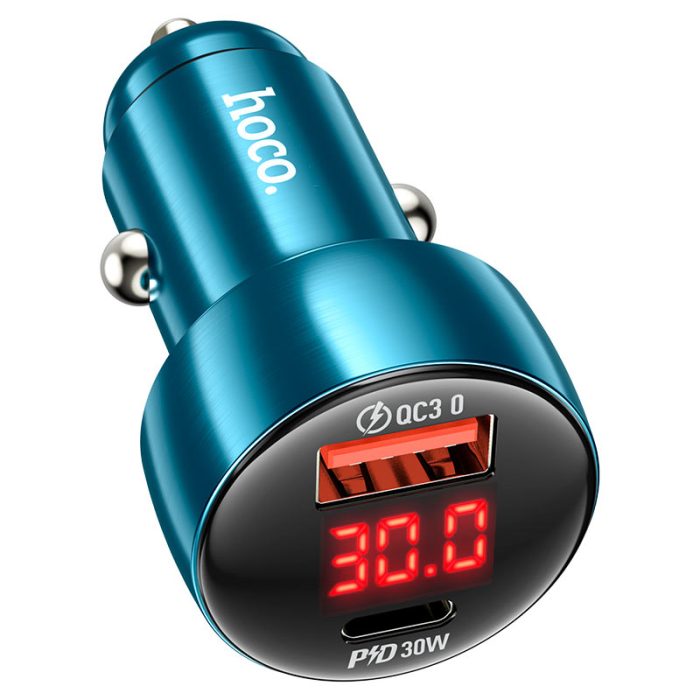 ⁦Z50 Leader - מטען רכב 48W PD+QC3.0 עם תצוגה דיגיטלית⁩ – תמונה ⁦1⁩