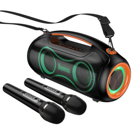 רמקול-מסיבות-אלחוטי-600W-עם-תאורת-RGB-ושני-מיקרופונים-Hoco-DS67-SuperBass-Pro copy — HOCO Israel