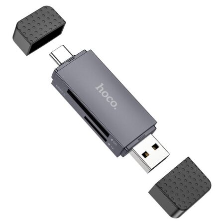 קורא כרטיסים כפול USB-A + Type-C -  HB45