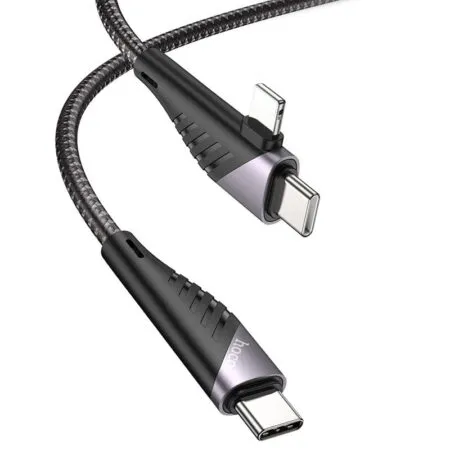 hoco-u95-2in1-freeway-pd-charging-data-cable-type-c-to-type-c-lightning — HOCO Israel