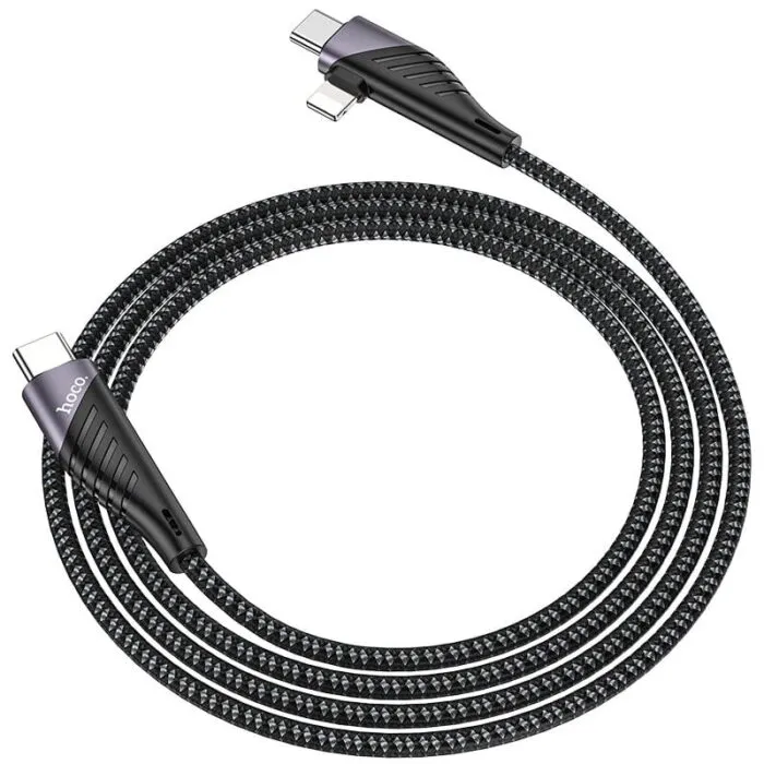 ⁦U95 2-in-1 - כבל טעינה PD 60W ניילון קלוע Type-C ל-Type-C / Type-C ל-Lightning, אורך 1.2 מ'⁩ – תמונה ⁦2⁩