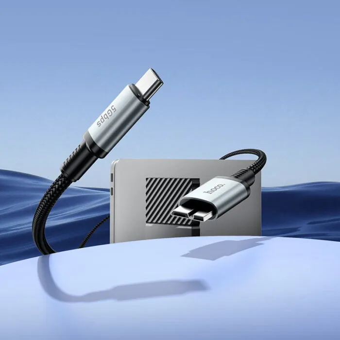 ⁦US10 – כבל נתונים Type-C ל-Micro-B USB 3.0 (High Speed)⁩ – תמונה ⁦5⁩