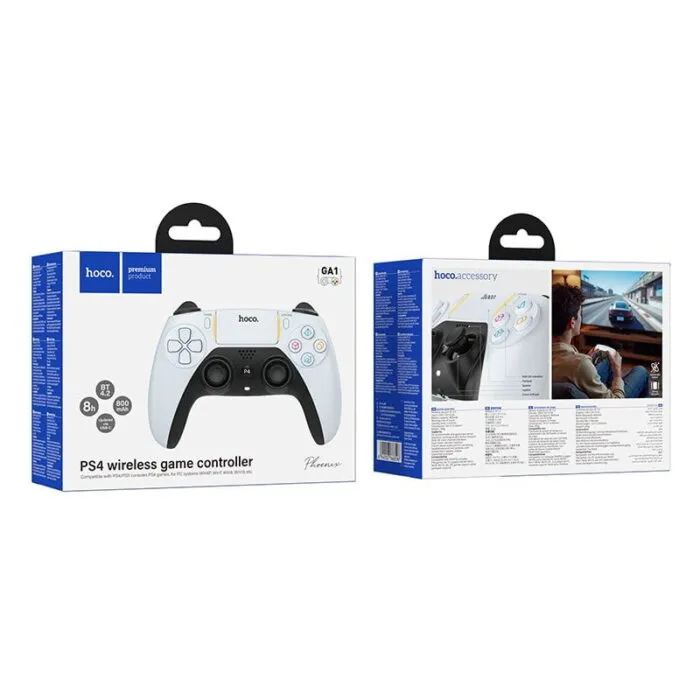 ⁦GA1 Phoenix - בקר משחק אלחוטי ל-PS4 / PC – BT, רטט כפול וסוללה 800mAh⁩ – תמונה ⁦3⁩