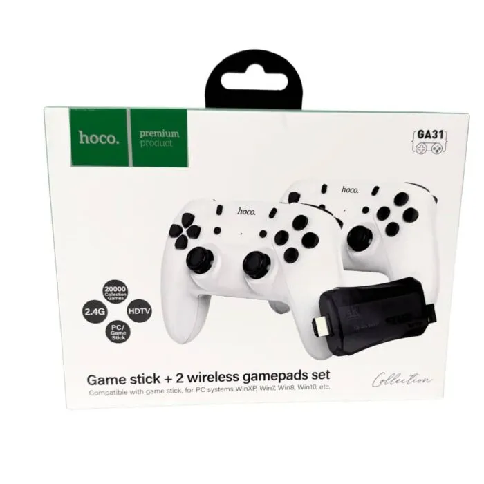 ⁦GA31 – קונסולת משחקים (Game Box) עם זוג שלטים אלחוטיים.⁩ – תמונה ⁦7⁩