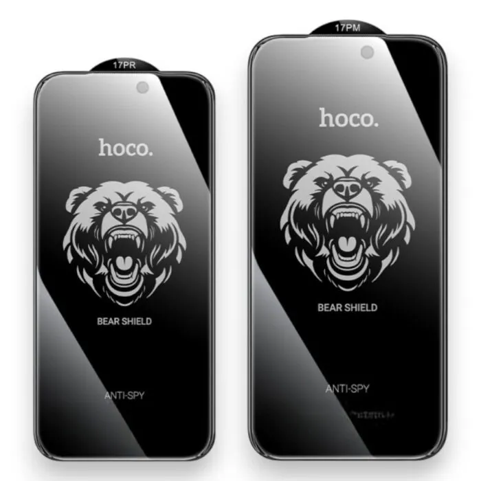 ⁦(A888 Plus) - סדרת Bear Shield – זכוכית מחוסמת נגד ריגול עם כיסוי מסך מלא ל־iPhone 16 Pro Max.⁩ – תמונה ⁦2⁩