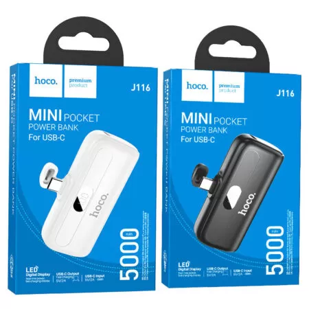 hoco-j116-cool-charging-pocket-power-bank-tc-5000mah-packaging — HOCO Israel