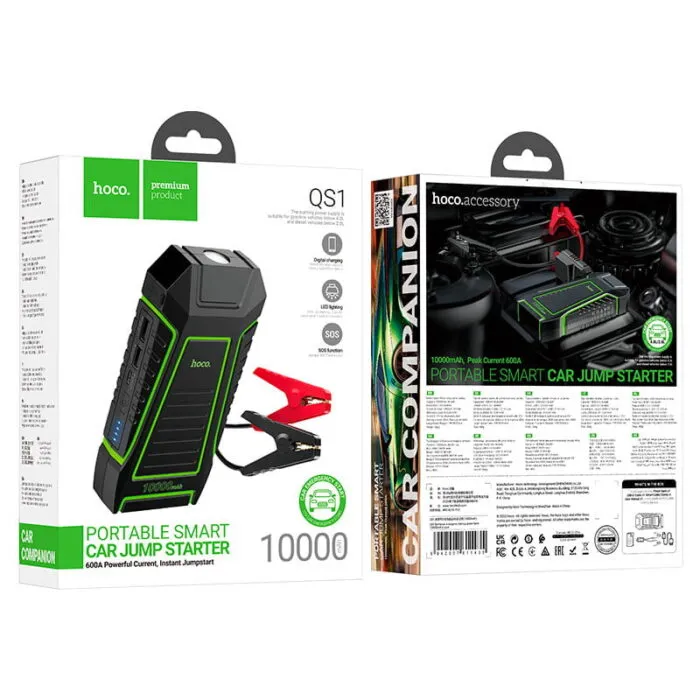 ⁦Hoco QS1 Spring – סוללת גיבוי 10000mAh עם הנעת רכב (Car Jump Starter)⁩ – תמונה ⁦3⁩