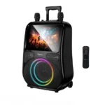 DS71 - רמקול קריוקי נייד עם שני מיקרופונים ומסך RGB