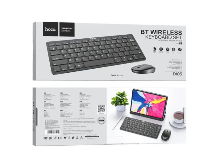 ⁦DI05 - סט מקלדת ועכבר אלחוטי Bluetooth (עברית)⁩ – תמונה ⁦5⁩