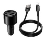 ⁦Z69 – מטען רכב 24W ‏(2C+2A) + כבל Lightning⁩ – תמונה ⁦4⁩