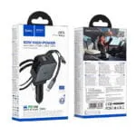 Z67A – מטען רכב PD60W עם 2 כבלים נשלפים (Type-C/Lightning) ותצוגה דיגיטלית
